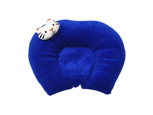 Mustard Rai Seeds Velvet Fabric Pillow, 0-12 Months (Dark Blue)