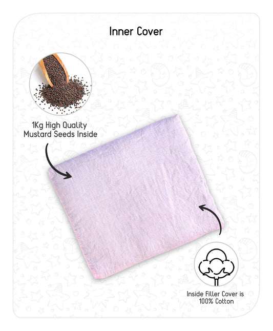 Cotton Head Shaping 1 Kg Mustard Seeds/Rai Pillow Unicorn Print - Pink