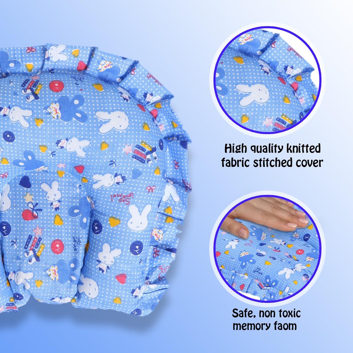 Pillow – Organic, Soft, and Comfortable for Babies – Ideal fo Rest, Support, and Relaxation| Mustard Seed Pillow for New Born Baby, for 0-12Months (Seed)