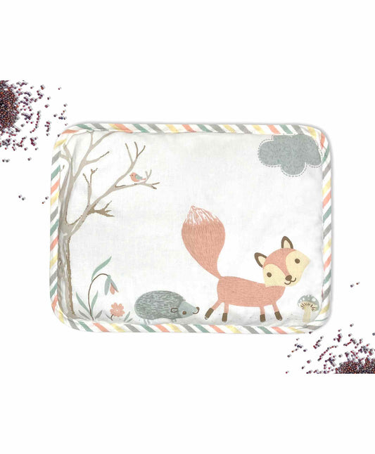 Head Shaping Mustard Seed Rai Pillow With Lavender Essentail Oil Bambi & Friends - White