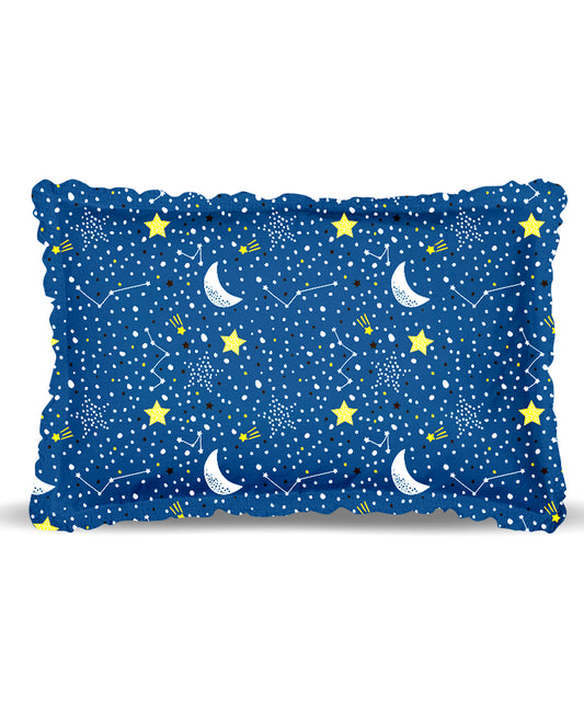 Rai Mustard Seeds Pillow, Baby Head Shaping Pillow cum Neck Support, Portable, Stars Moon Print, (Color may Vary)