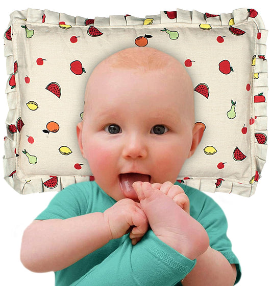 Mustard Seeds Pillow For NewBorn Baby Head Round Shaping Baby Pillow- Fruit pillow